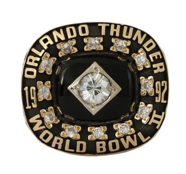 1992 Willie Davis Orlando Thunder World League Football Championship Ring